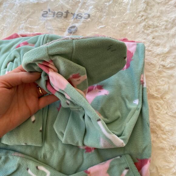 Simple Joys by Carter's Girls 2-Pack Loose-Fit Fleece Footed Pajamas Size 4 - Picture 8 of 10